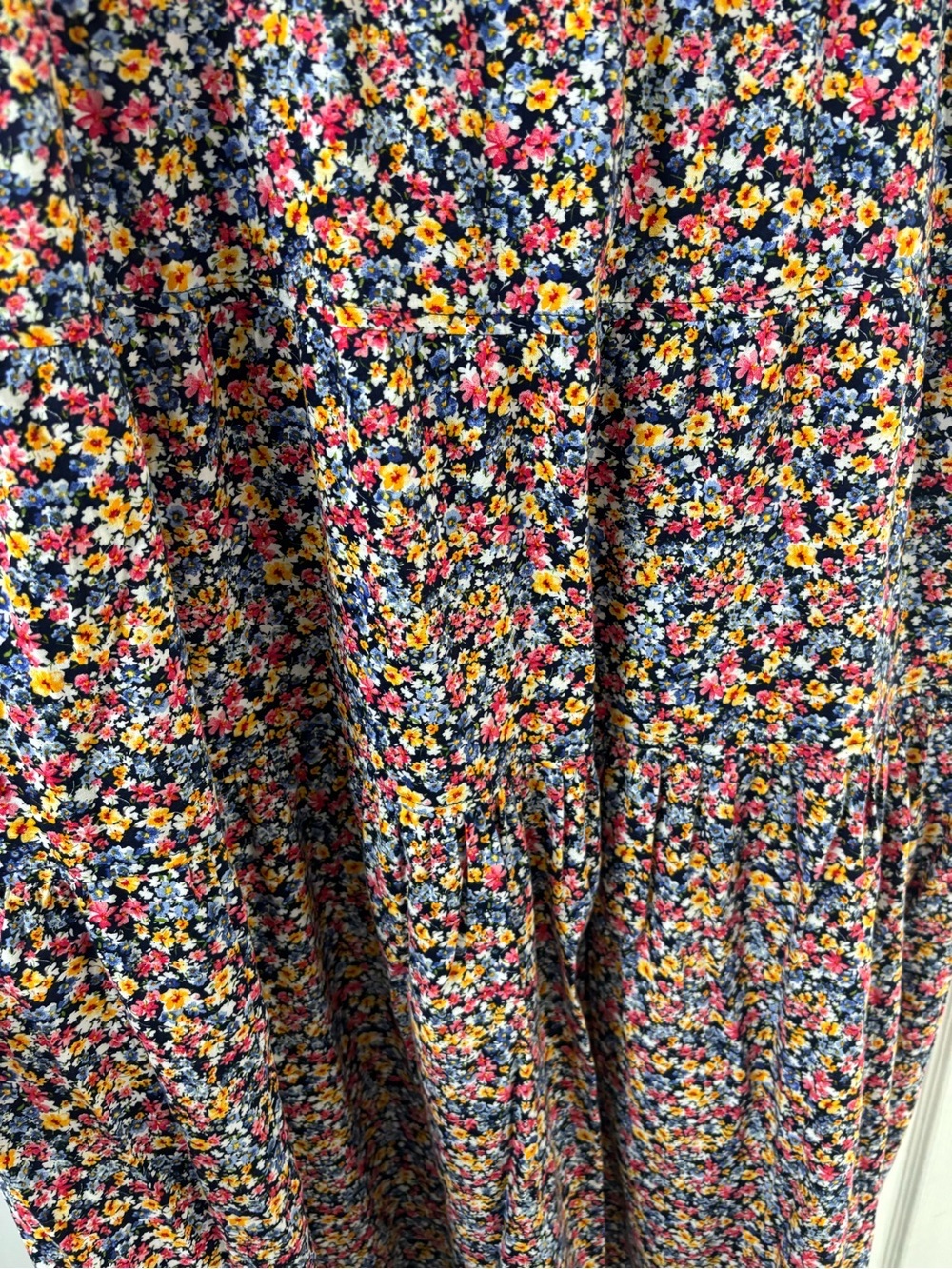 Old Navy Bright Floral Cottagecore Sleeveless Midi Dress Women’s Size Large - Picture 4 of 7